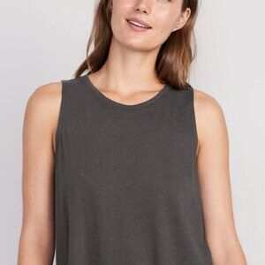 Black Old Navy Sunday Sleep Pajama Tank Top for Women (Size M)